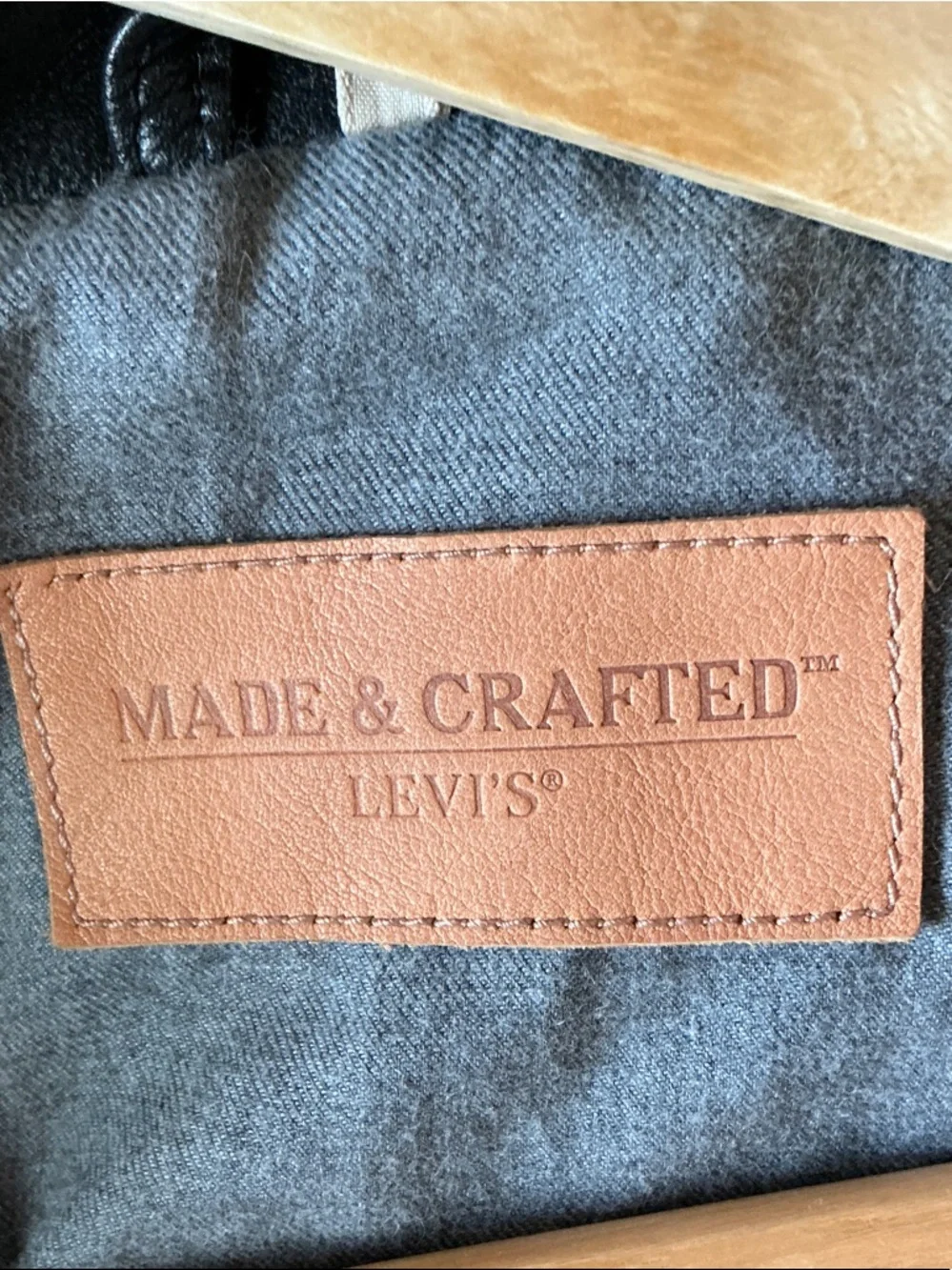 LEVI’S MADE & CRAFTED..Black Leather Biker Jacket - Picture 2 of 7